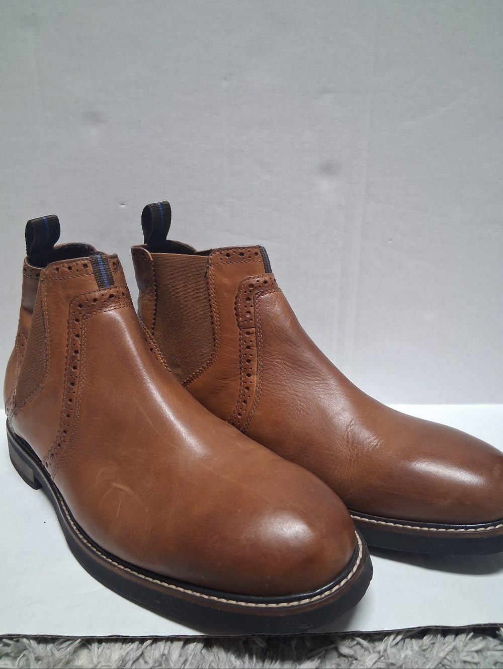 Nunn Bush Chelsea Leather Brown Boots Sz 11W
